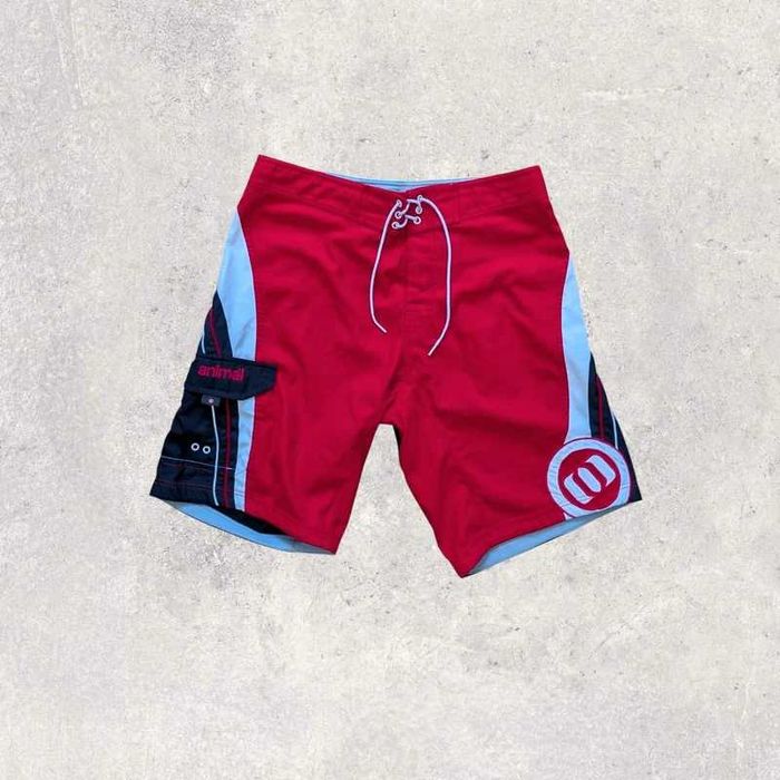 Animal czerwone spodenki krótkie spodenki na lato męskie L XL