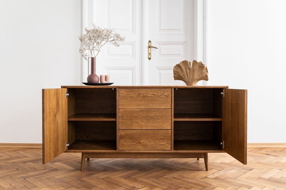 Komoda drewniana Skagen II mid-century modern