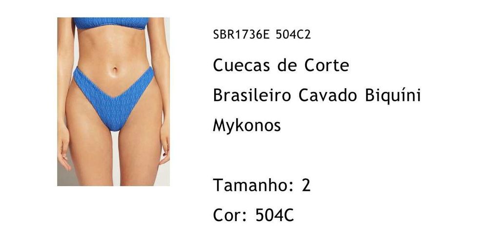 Conjunto biquíni Calzedonia estilo Mykonos – NOVO