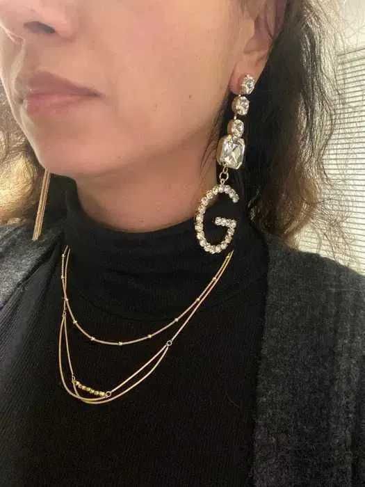 Okazja Wyprzedaż Nowe Duże kolczyki kryształy złote Cudne!!