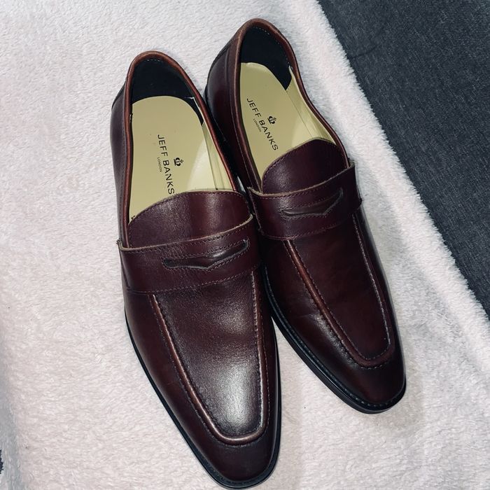 шкіряні лофери Jeff Banks London р-р 41-41,5