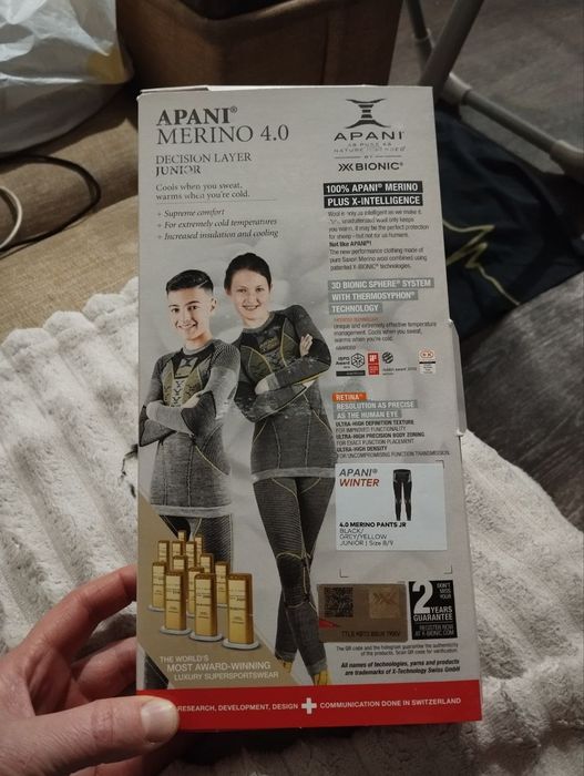 Штаны термобелье детские x bionic merino wool apani термобілизна