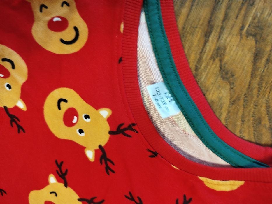 Piżama dziecięca nowa świąteczna 122/128