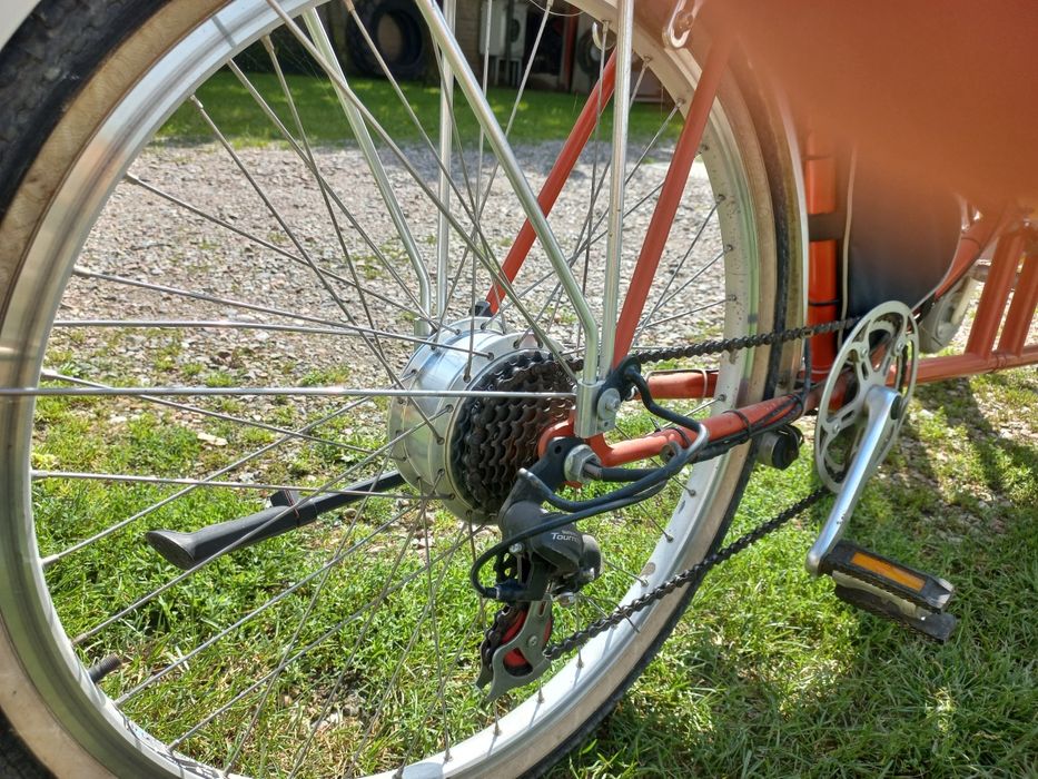 rower z wózkiem tandem riksza