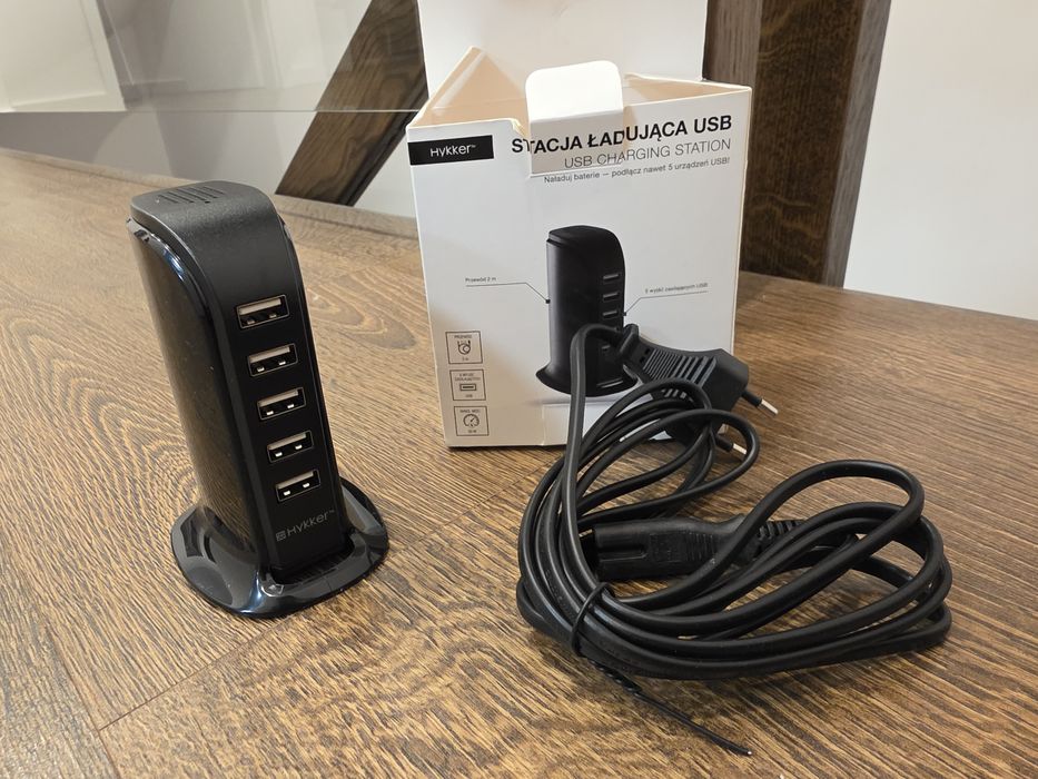 Hykker stacja ładująca USB 30W 5 portów nowa w pudełku ładowarka