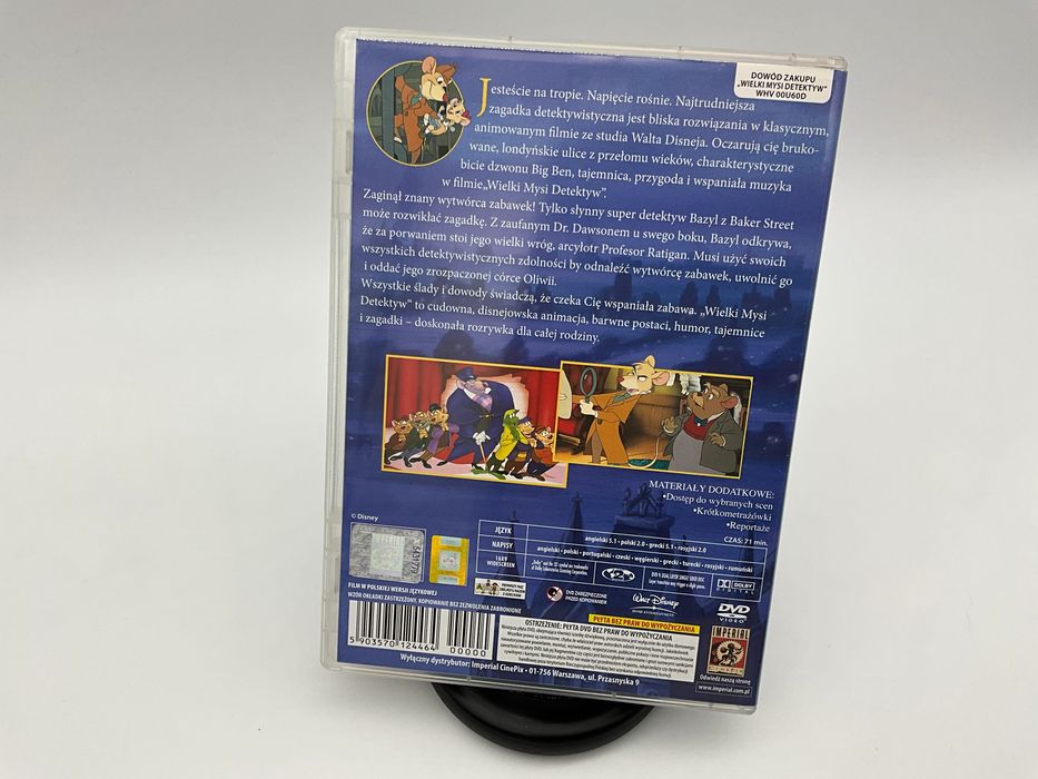 Wielki mysi detektyw DVD, The Great Mouse Detective, 1986, Disney