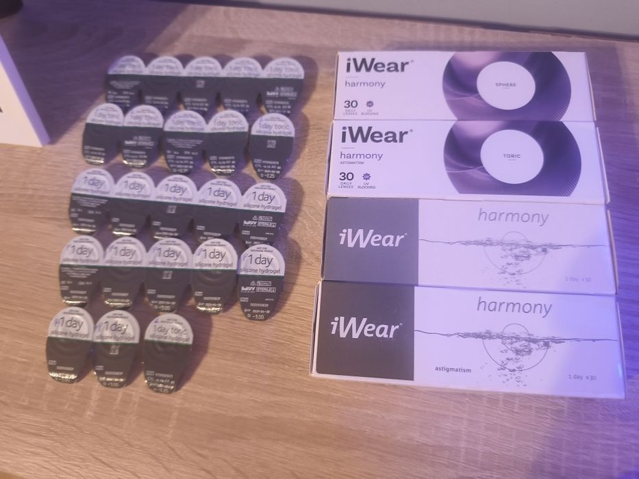 Soczewki kontaktowe iWear Harmony jednodniowe nowe