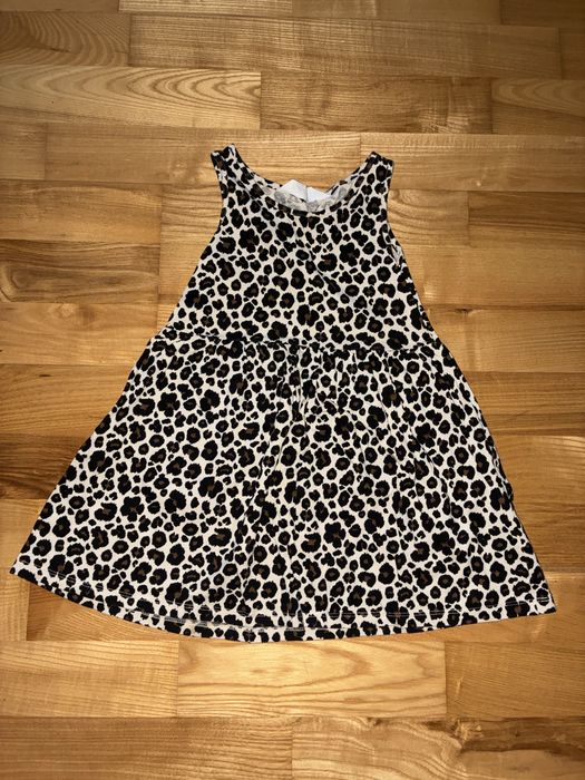 Dziewczęca sukienka panterka, H&M 98