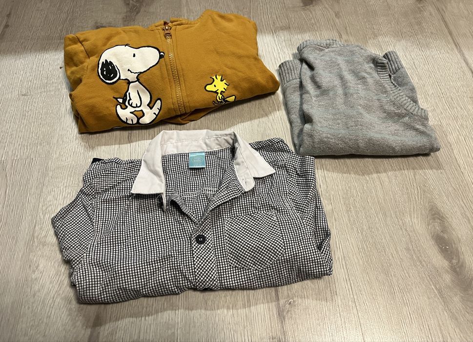 Paczuszka dla chlopak 104 koszula , bezrękawnik i bluza