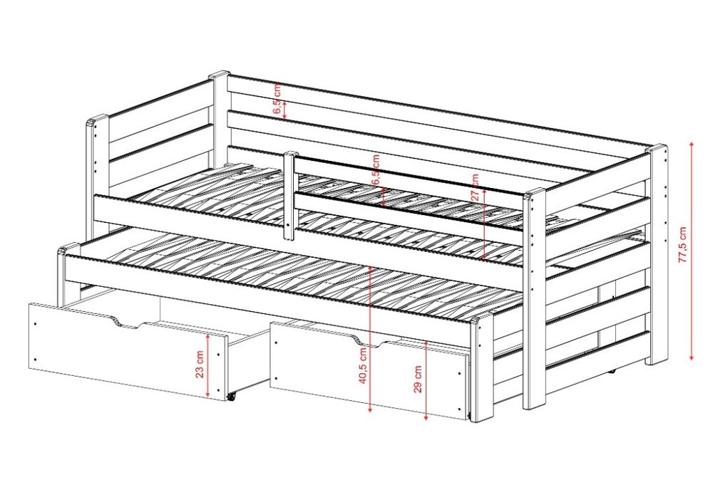 Sprzedam łóżko młodzieżowe dwuosobowe
