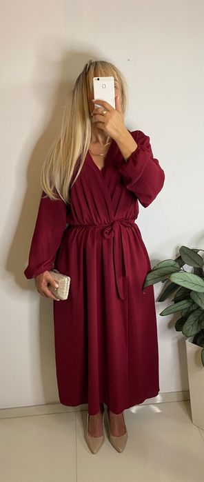 Sukienka plus size 4xl 5xl wiskoza wyszczuplająca