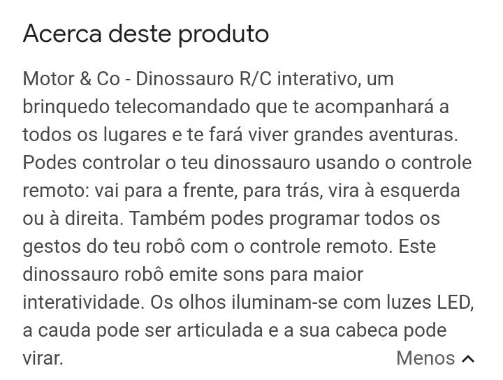 Dinossauro telecomandado