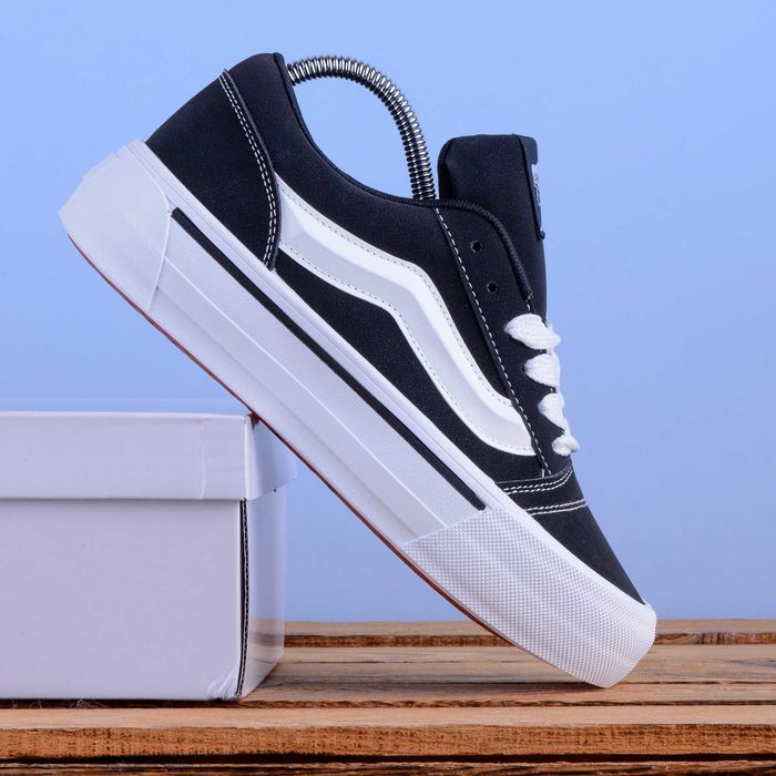 (2290) Акція! Кеди у стилі Vans Knu Skool Imran Potato чорні з білим (38,39,40) венс ванс