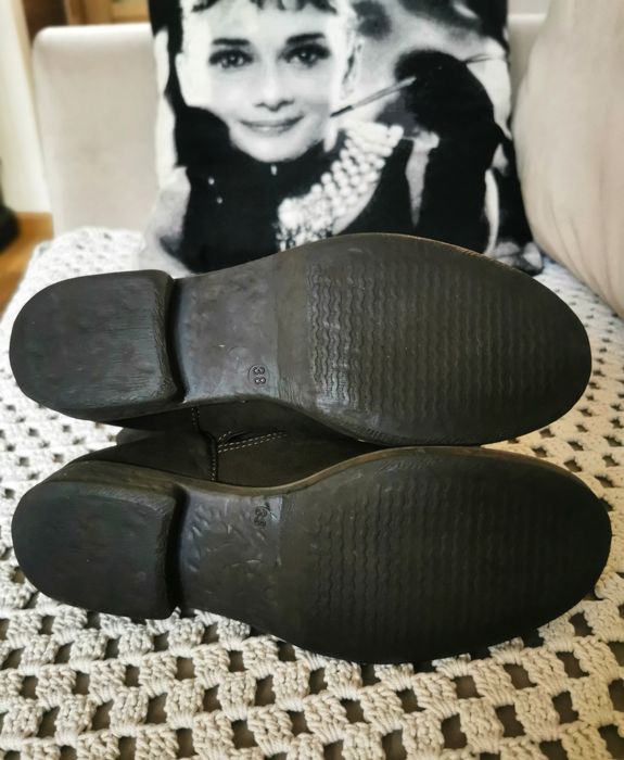 Skórzane kozaki botki Vera Pelle