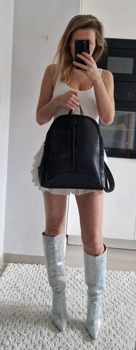 Plecak gruba skora eko czarny