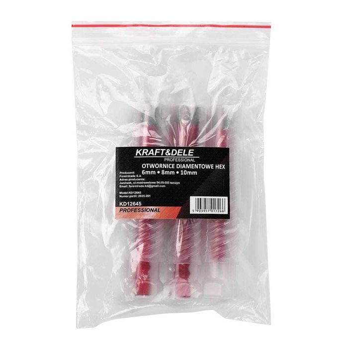 WIERTŁA Do Gresu Płytek Fliz 6 8 10mm DIAMENTOWE Zestaw 3szt Otwornice
