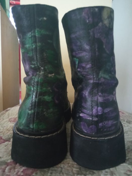 Zara buty martensy 40 ręcznie malowane Maroko wkł. 26 cm hit!