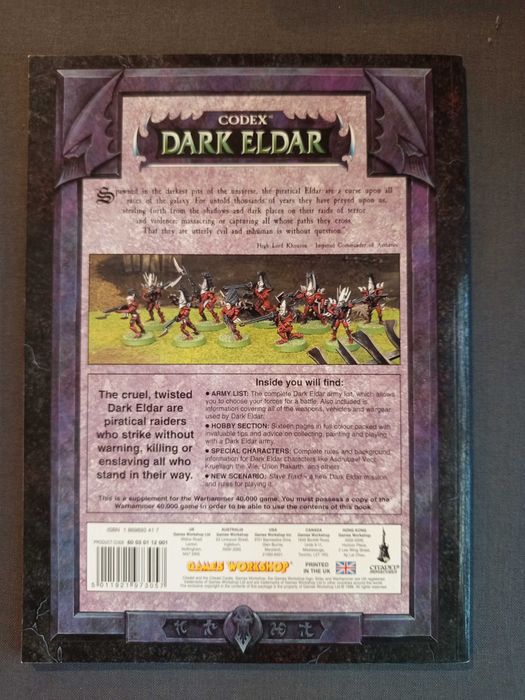 Dark Eldar Codex 3 rd Edition - Warhammer 40K