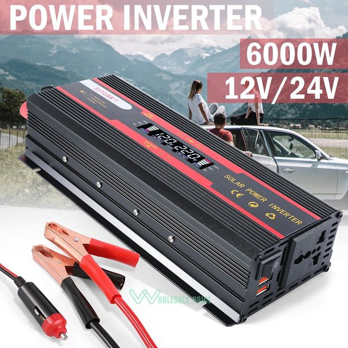 Інвертор 6000 Вт з чистою синусуідой 12 В/ 24 В  220 В