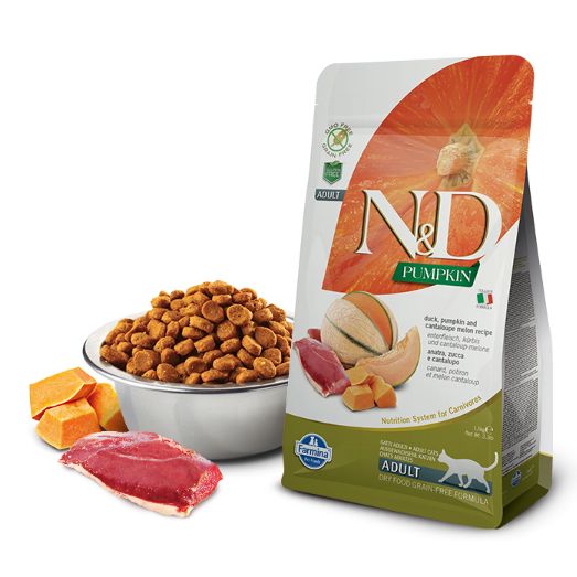 Farmina N&D Cat (GF Abóbora) - Pato / Codorniz / Veado / Neutered