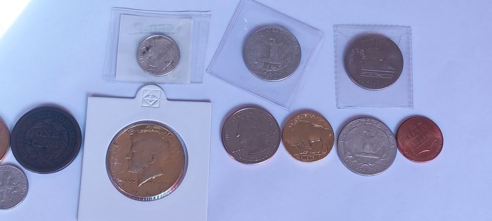 Coleção de moedas dos Estados Unidos da América e de outros países
