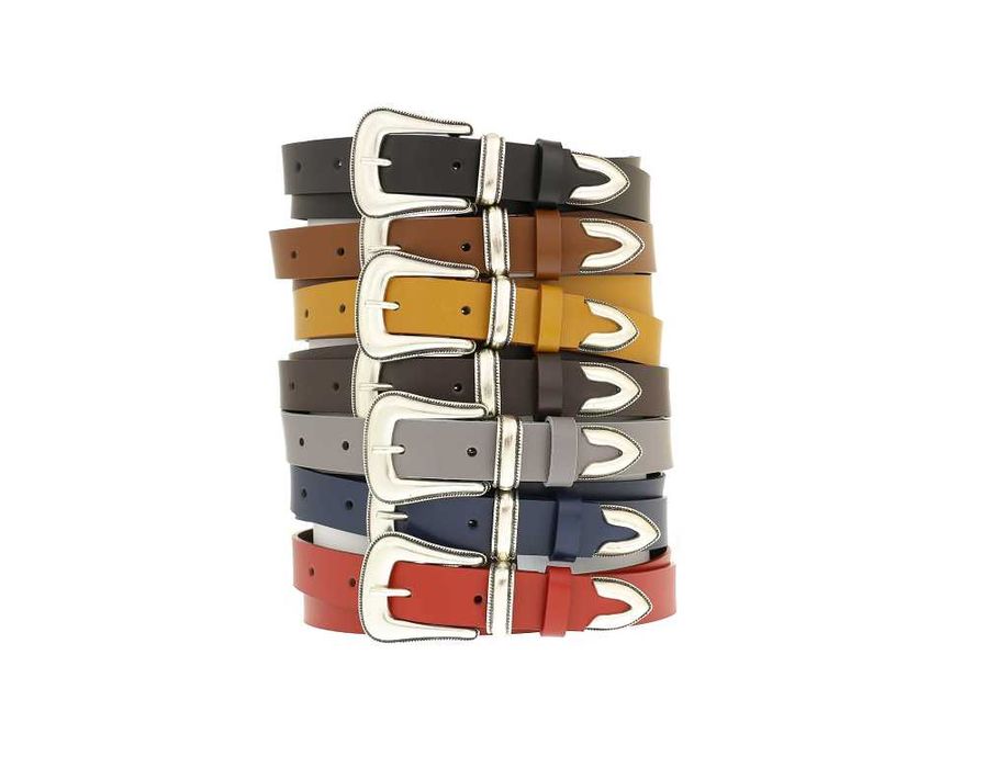 Szeroki skórzany pasek damski 2,4 cm skóra naturalna 100%