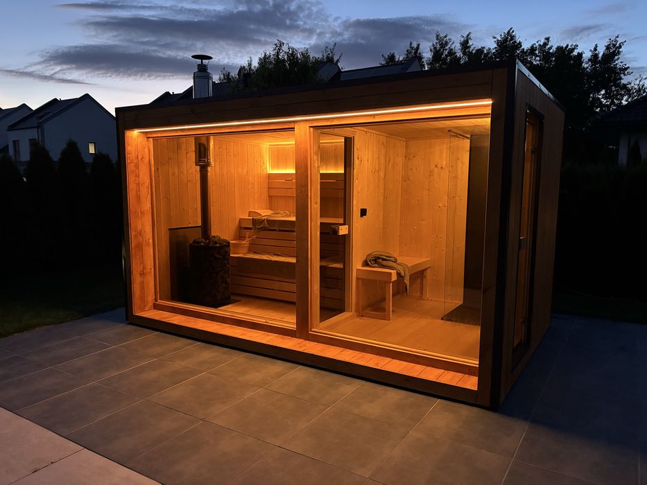 Sauna ogrodowa sauna ocieplona prysznic