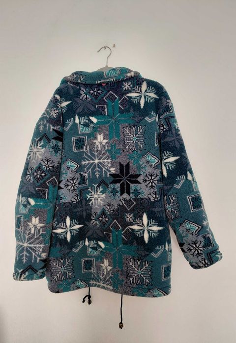 Brugi Vintage Retro PRL Zimowy polar śnieżki viral XL