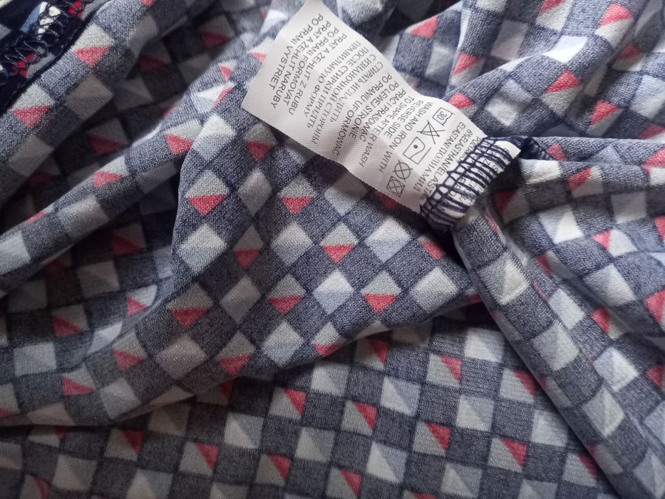 Bluzka koszula z długim rękawem PRL Vintage kratka roz M L 38 , 40