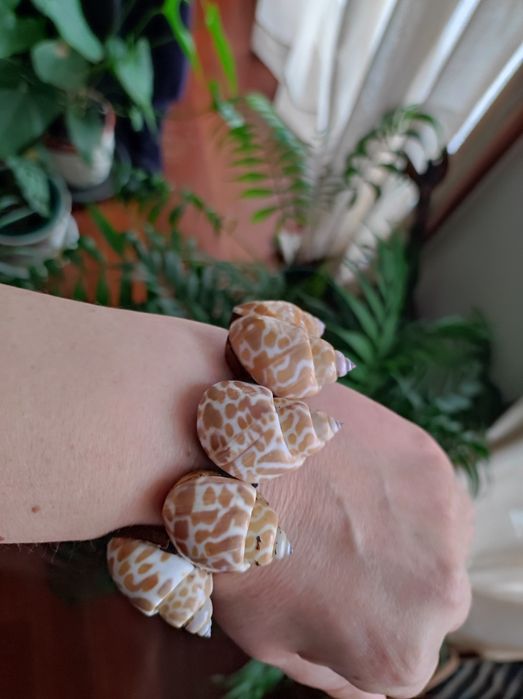Pulseira vintage búzios grandes