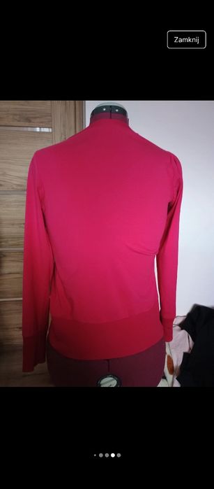 Różowy sweter z falbankami rozmiar M