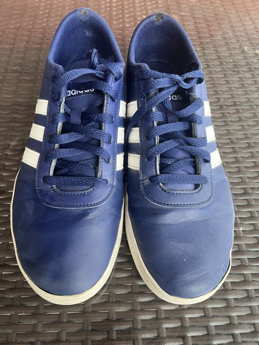 Adidas Courtset Sneakers Navy Blue White Stripes - Size UK 11 / EU 46