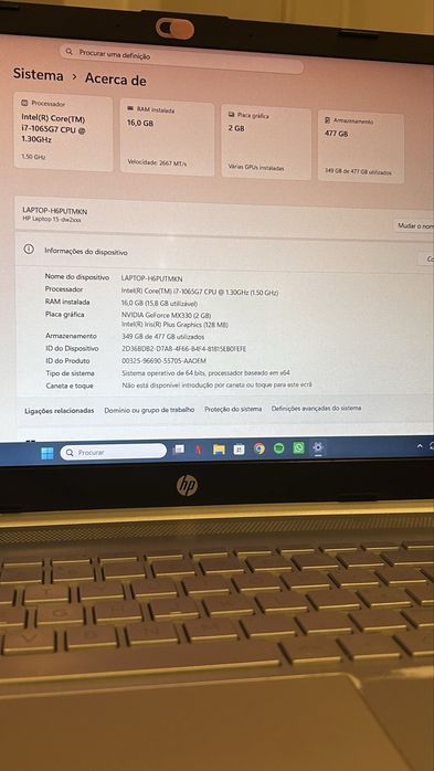 Portátil HP 15,6”