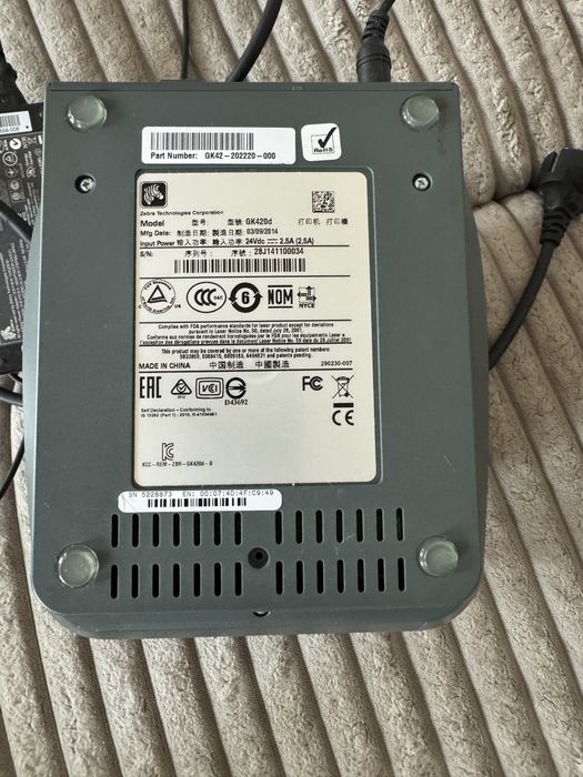 Drukarka zebra gk420d tm do wtykiet kurierskich