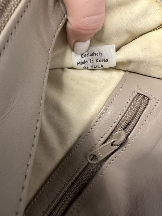 Вінтажна шкіряна сумка / клач Tula