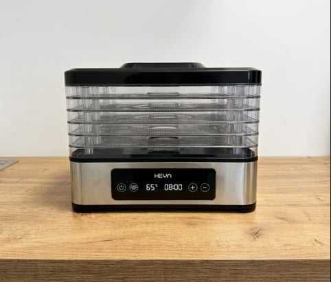 NOWA Suszarka Do Żywności 450w 6 Stalowych Sit 12l LED Timer 35-70°c Termoobieg Pzh