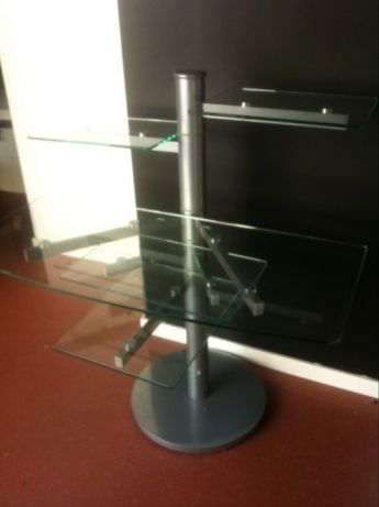 Mesa de vidro giratória