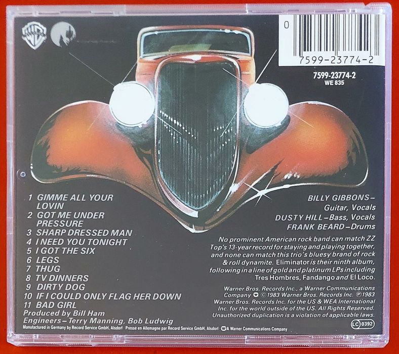 2 CDs ZZ Top / Eliminator / Hits