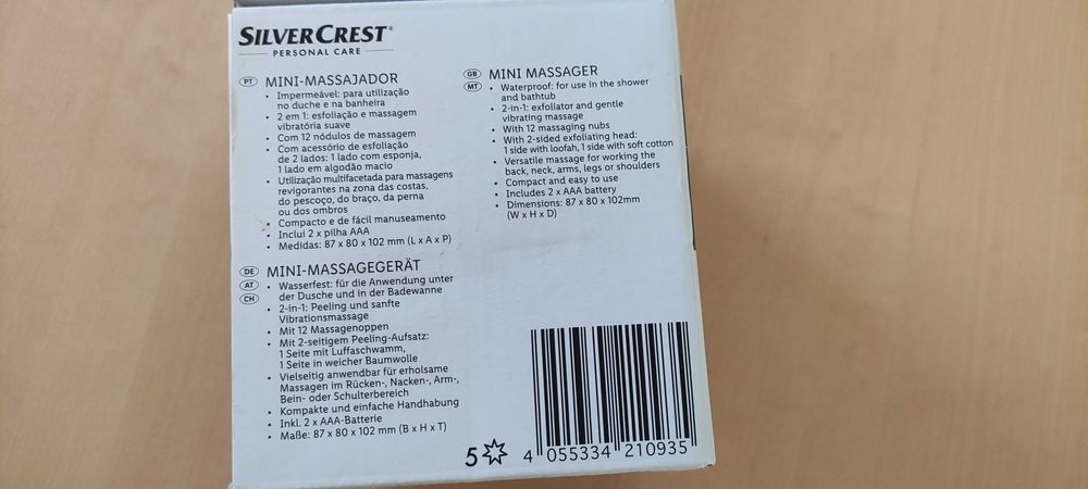 Massajador - massagem e esfoliação