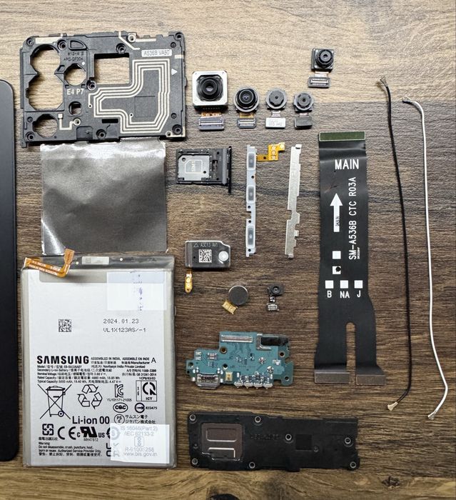 Samsung Galaxy A53 5G дисплей, разборка, детали, запчасти