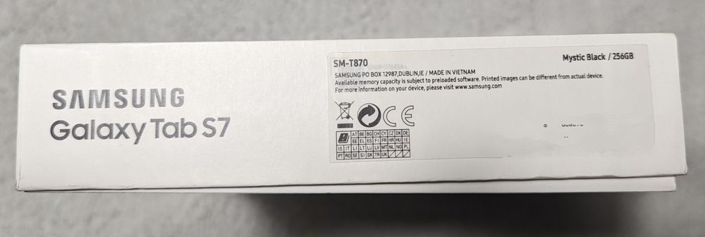Tablet Samsung S7 256GB Preto C/ capa Teclado Original
