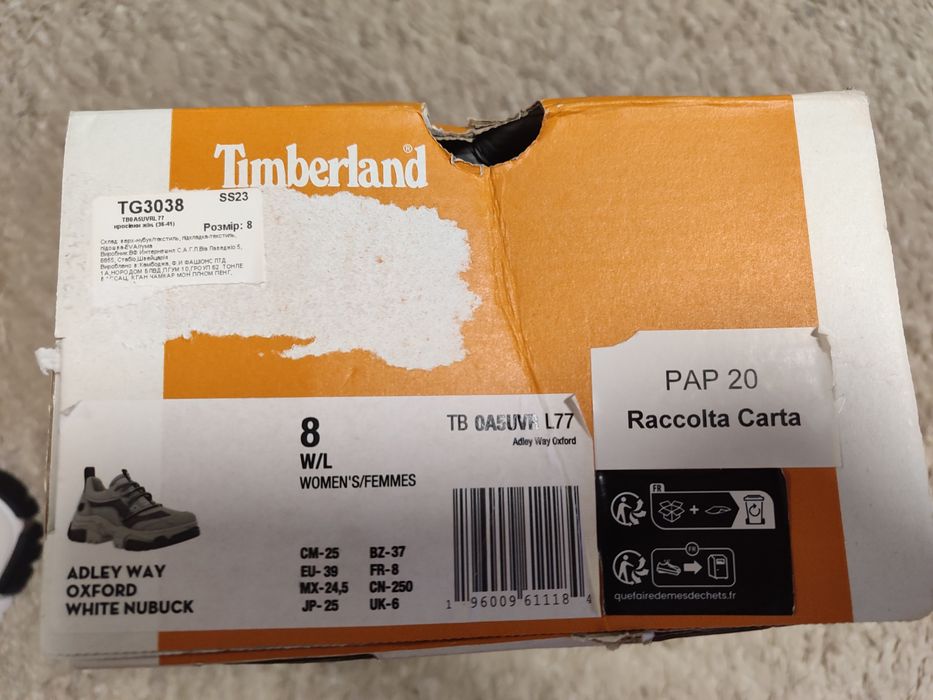 Кросівки жіночі Timberland 39р 25см