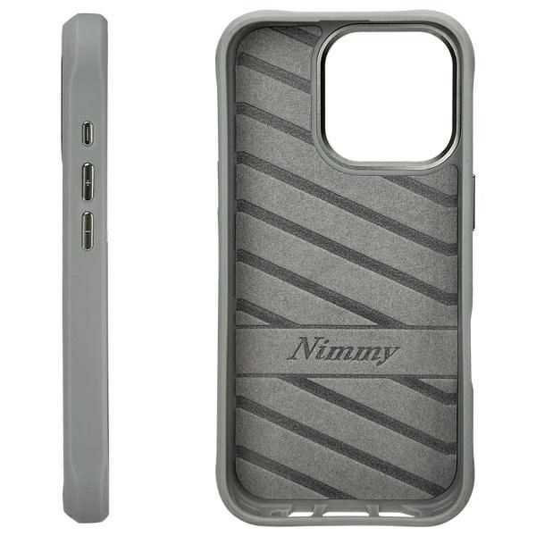 Etui Nimmy Glasses Cool Cat na iPhone 16 Pro Max - szare