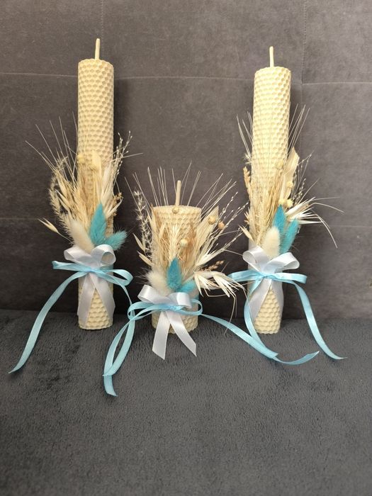 Набір свічок із натуральної вощини Сімейне вогнище