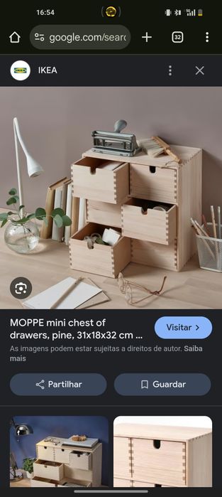 Caixas de arrumação/ mini cómoda moppe ikea