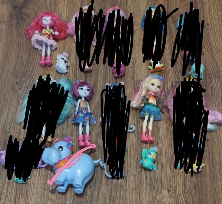 Zestaw 3 lalek enchantimals, jedna lalka 17zł