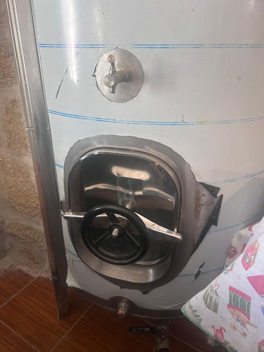 Cuba de inox e prensa