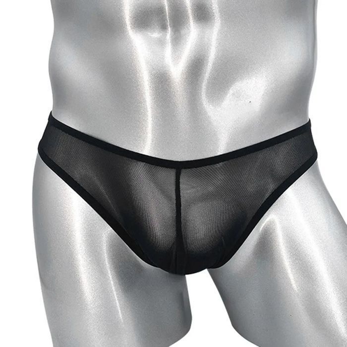 Przeźroczyste Męskie Otwarte Slipy Jockstrap z Siateczki