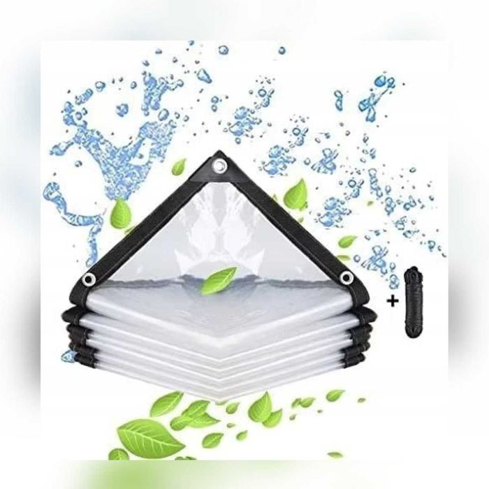 Plandeka Ogrodowa Tarasowa Przezroczysta z Linką 2x2m i INNE ROZMIARY