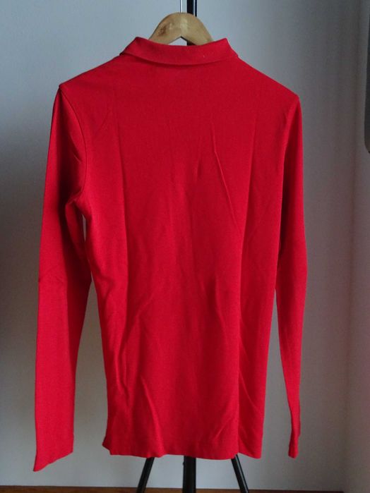 Polo manga comprida Benetton vermelho